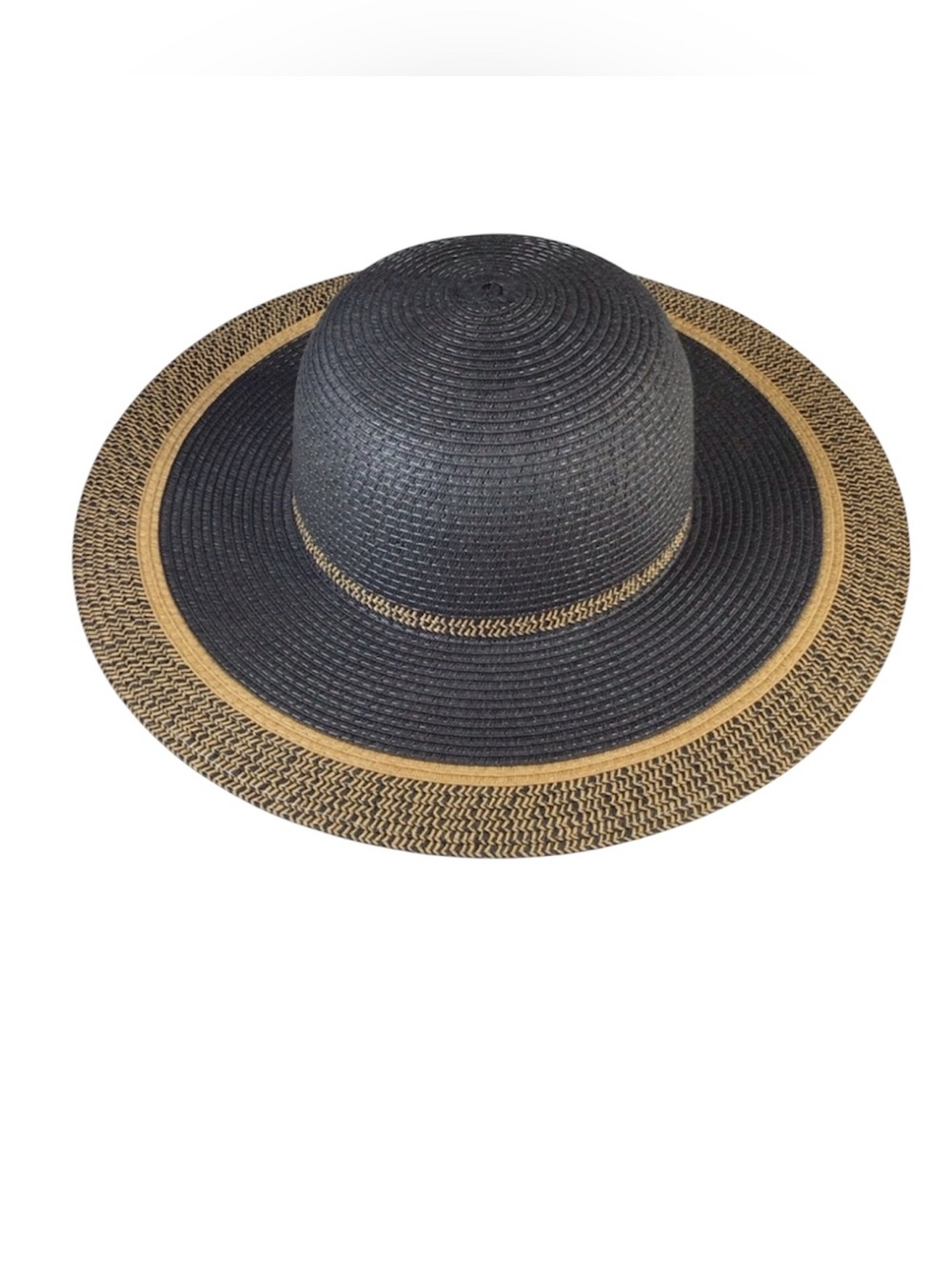 Magid Hats Wide Brimmed Sun Hat in Black and Tan.